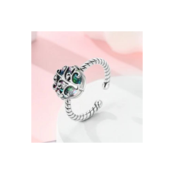 Anillo Árbol De La Vida Cristal Tornasol