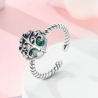 Anillo Árbol De La Vida Cristal Tornasol