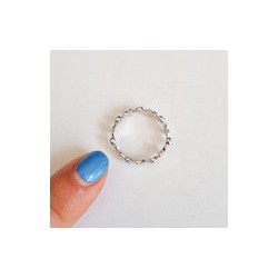 Anillo Círculos Azul Cielo y Estrellas