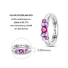 Anillo Cristales Rosa Brillantes Frase Mi Amor Nunca Se Acabará
