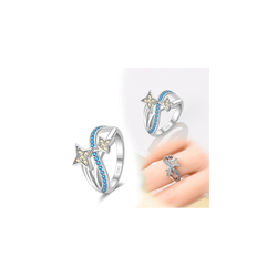 Anillo Estrellas Entrelazadas Infinito
