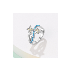 Anillo Estrellas Entrelazadas Infinito