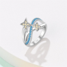 Anillo Estrellas Entrelazadas Infinito