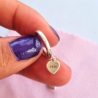 Aretes Argolla Corazones y Cristales Rosas