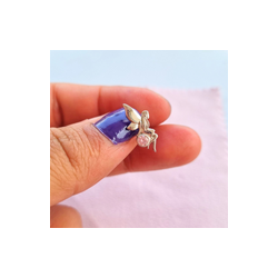 Aretes Hada Cristal Circular Rosa