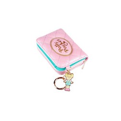 Cartera Monedero Polly Pocket Rosa/Azul y Dije