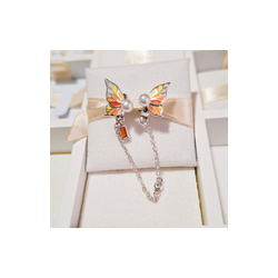 Charm Cadena De Seguridad Mariposas Amarillas