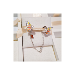 Charm Cadena De Seguridad Mariposas Amarillas