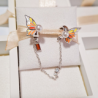 Charm Cadena De Seguridad Mariposas Amarillas
