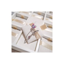 Charm Cadena De Seguridad Mariposa Y Corazón
