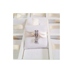 Charm Clip Candado Corazones Cristales