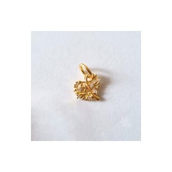 Charm Corazón Árbol Dorado