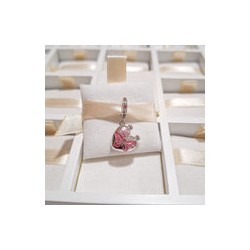 Charm Corazón Rosa Que Se Abre Frase