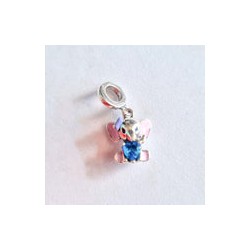 Charm Elefante Con Corazón Azul