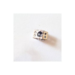 Charm Estrella Con Lunas Y Estrellas Azules