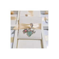 Charm Maleta De Viaje, Corazón Y Avión