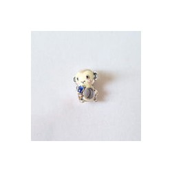 Charm Mono Con Corazón De Cristal