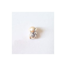 Charm Mono Con Corazón De Cristal