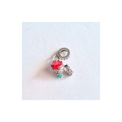 Charm Ramo De Rosas Y Botella De Vino