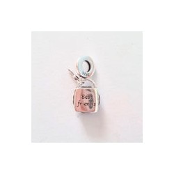 Charm Trébol Candado Tornasol