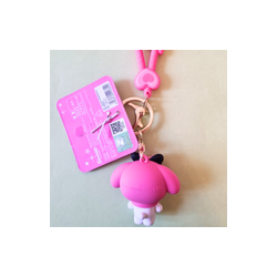Llavero My Melody Rosa Con Moño Negro Sanrio