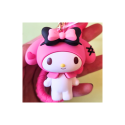 Llavero My Melody Rosa Con Moño Negro Sanrio