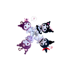 Llavero Peluche Kuromi Moño rosa