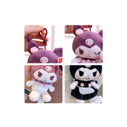 Llavero Peluche Kuromi Moño rosa
