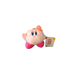 Peluche Kirby Con Gorrito Rosa Y Paleta