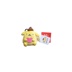Peluche Llavero Pompompurin Corazón Rosa