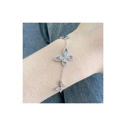 Pulsera Mariposas De Cristales Con Zirconias